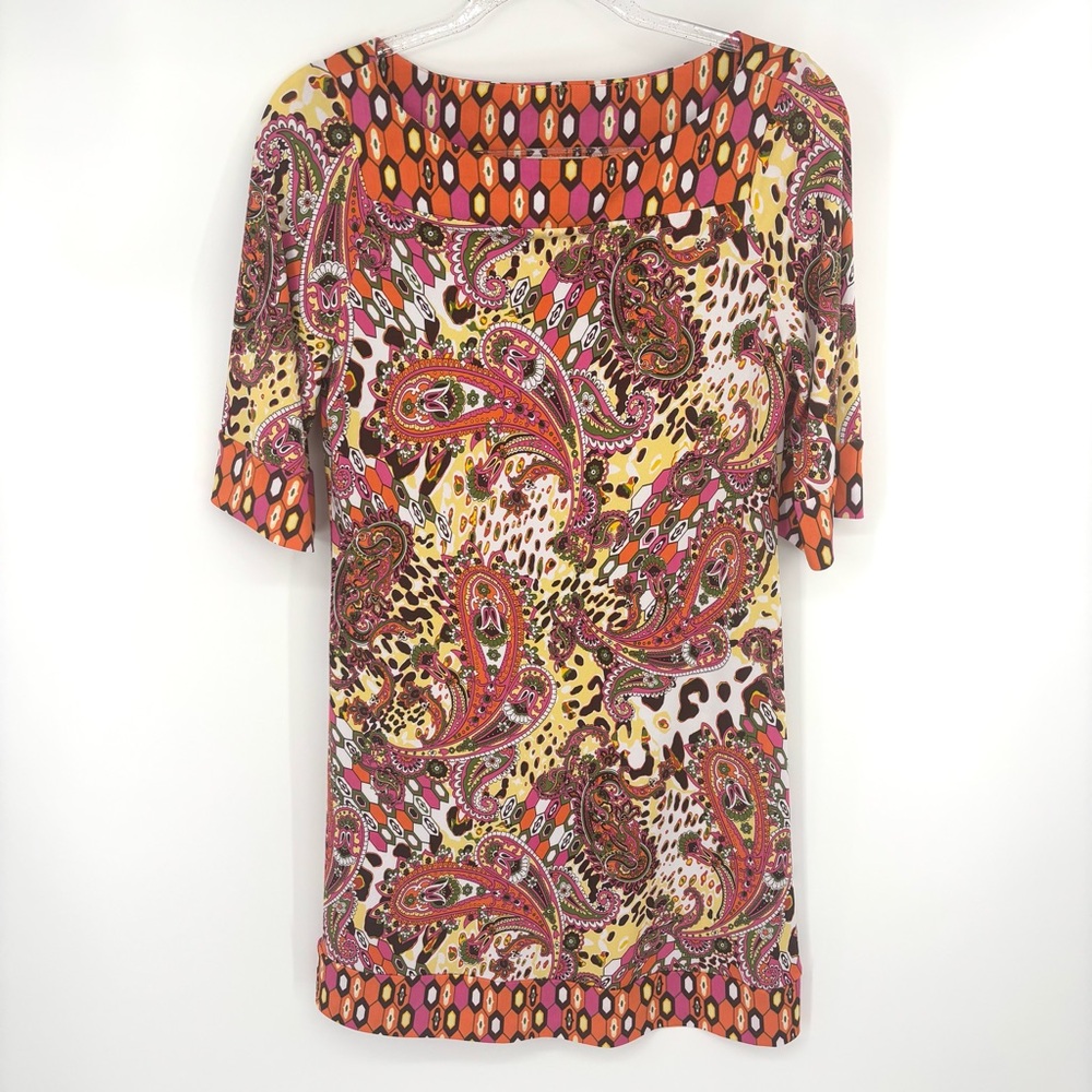 Vintage Y2K Candies Shift Dress Paisley Animal Print Size Medium